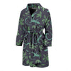 Lizard Leaf Pattern Print Men Long Robe-grizzshop