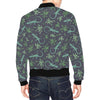 Lizard Leaf Pattern Print Men's Bomber Jacket-grizzshop