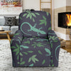 Lizard Leaf Pattern Print Recliner Cover-grizzshop