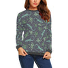 Lizard Leaf Pattern Print Women's Sweatshirt-grizzshop