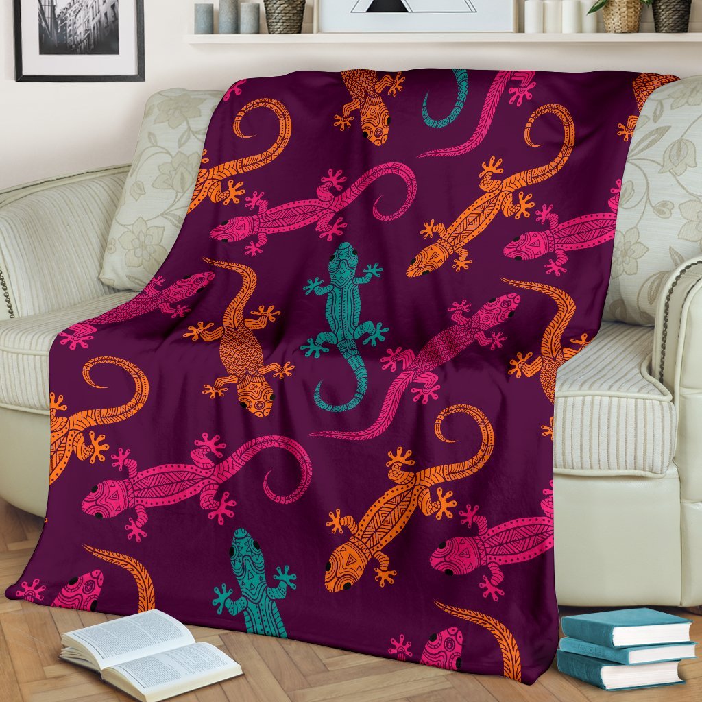 Lizard Pattern Print Blanket-grizzshop