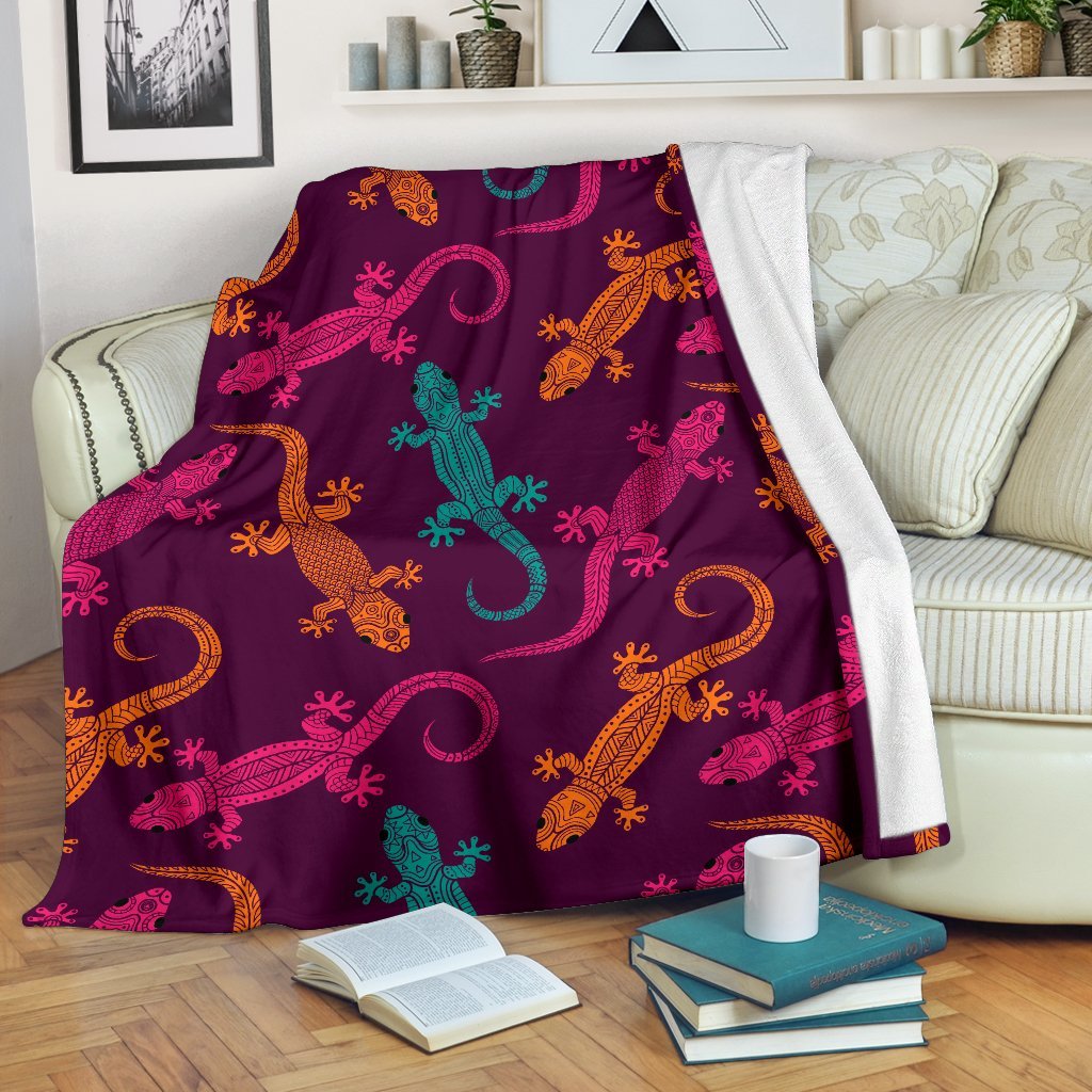 Lizard Pattern Print Blanket-grizzshop