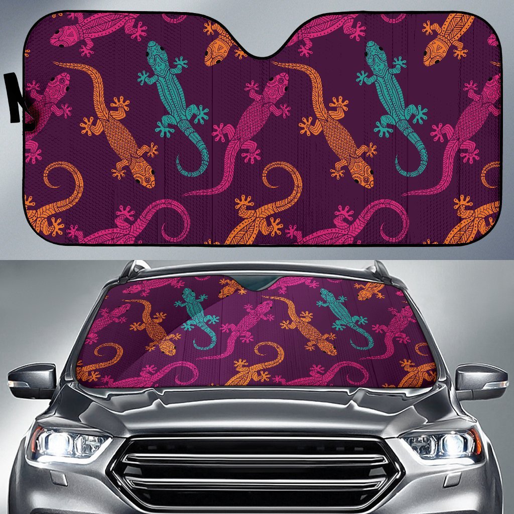 Lizard Pattern Print Car Sun Shade-grizzshop