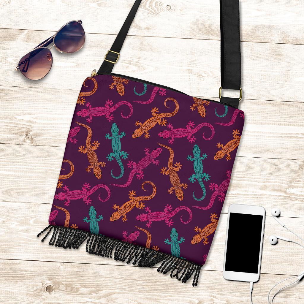 Lizard Pattern Print Crossbody Bags-grizzshop