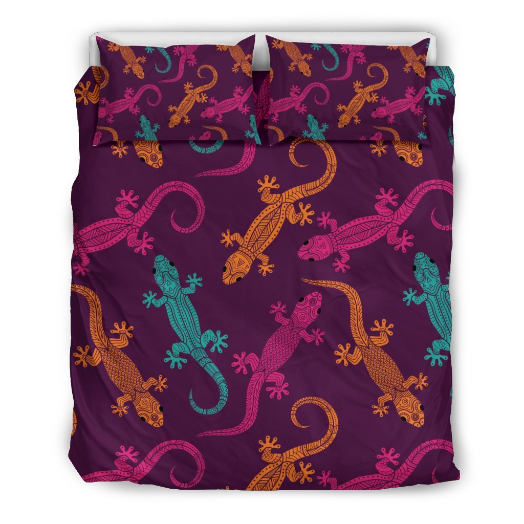 Lizard Pattern Print Duvet Cover Bedding Set-grizzshop