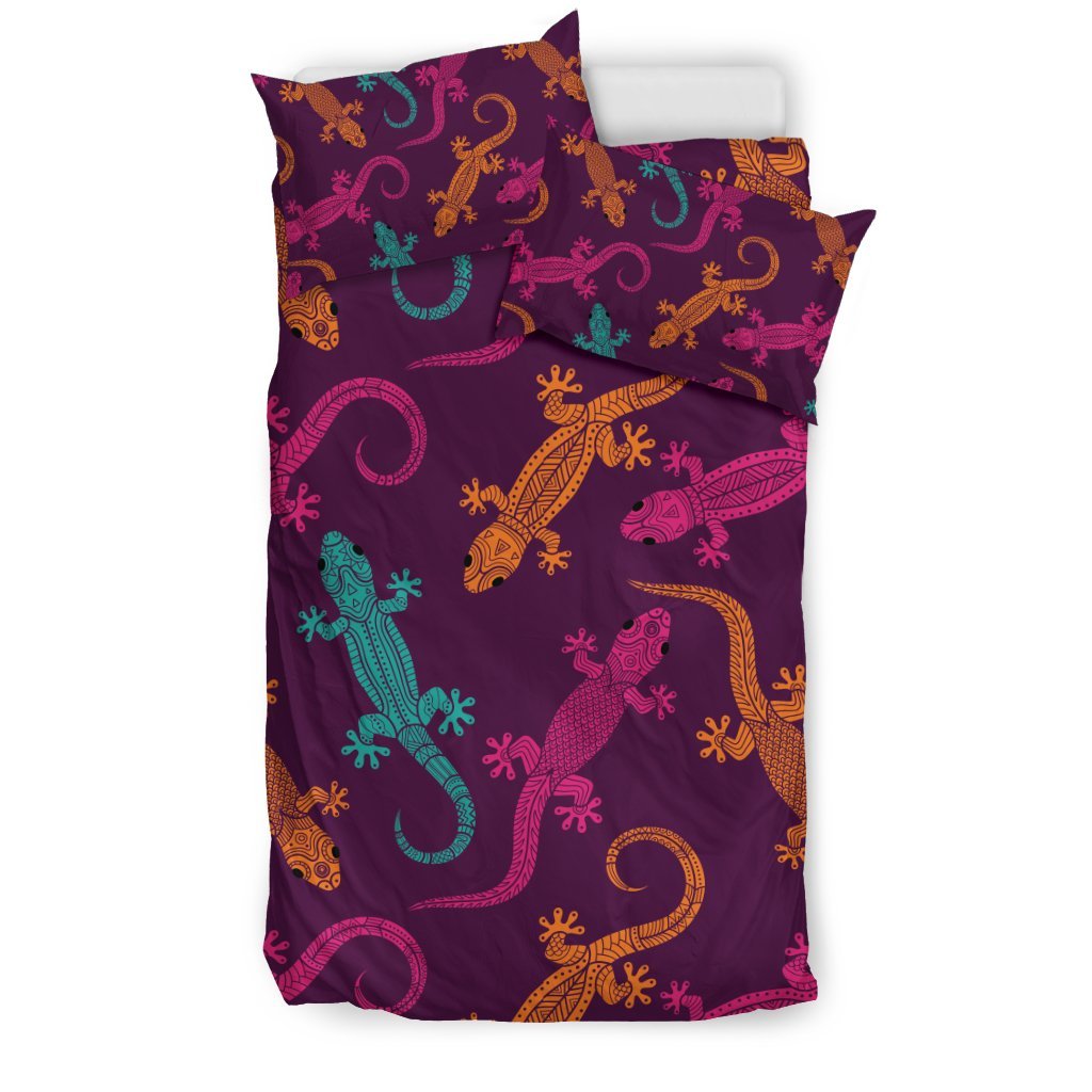 Lizard Pattern Print Duvet Cover Bedding Set-grizzshop