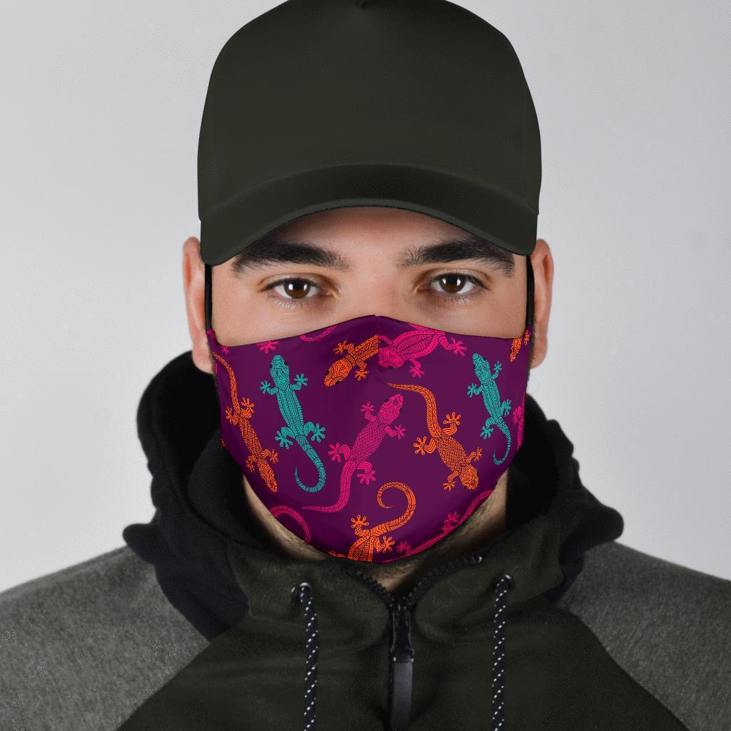 Lizard Pattern Print Face Mask-grizzshop