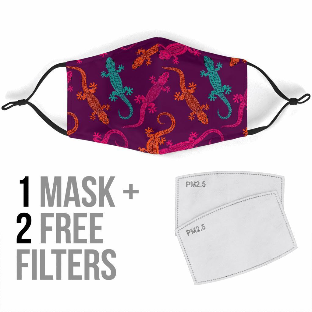 Lizard Pattern Print Face Mask-grizzshop