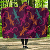 Lizard Pattern Print Hooded Blanket-grizzshop