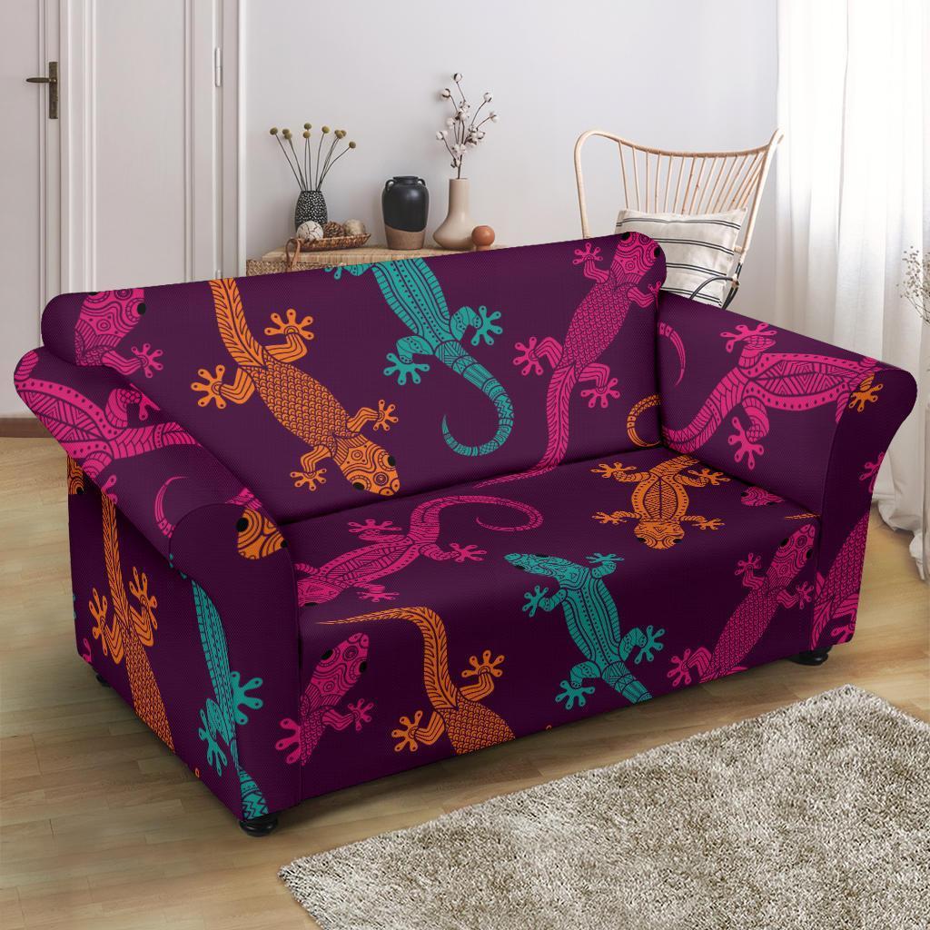 Lizard Pattern Print Loveseat Cover-grizzshop