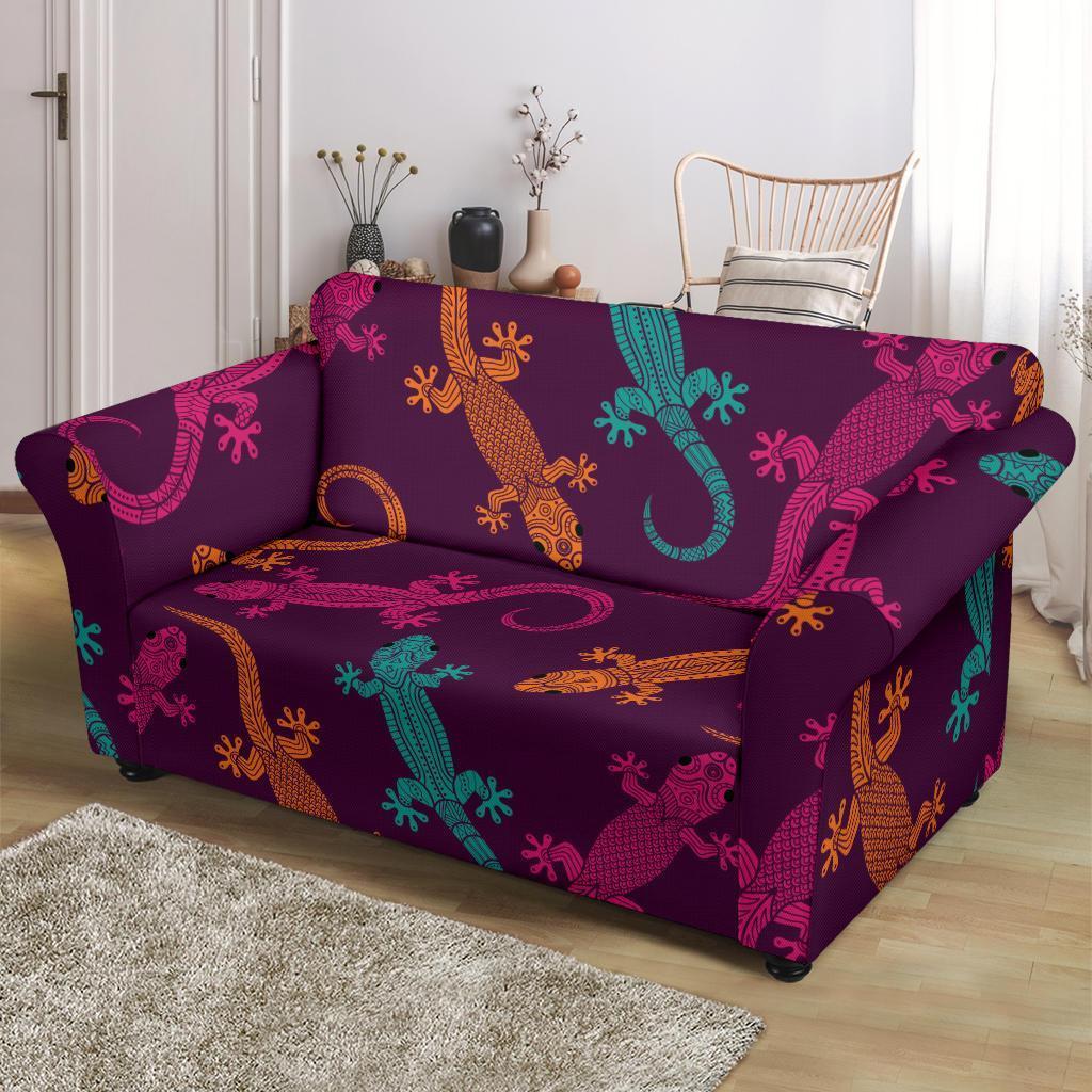 Lizard Pattern Print Loveseat Cover-grizzshop