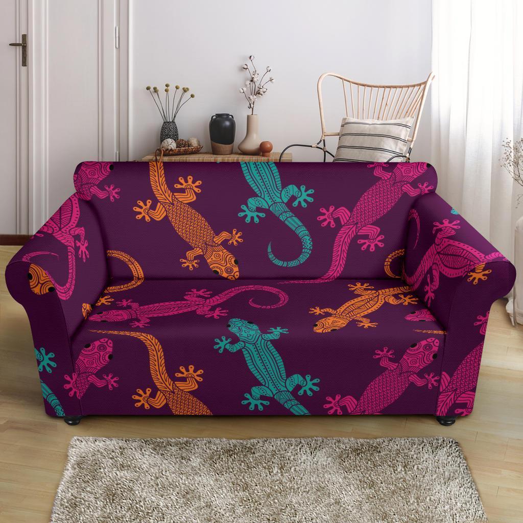 Lizard Pattern Print Loveseat Cover-grizzshop