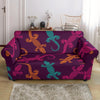 Lizard Pattern Print Loveseat Cover-grizzshop