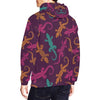 Lizard Pattern Print Men Pullover Hoodie-grizzshop