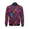 Lizard Pattern Print Men's Bomber Jacket-grizzshop