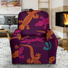 Lizard Pattern Print Recliner Cover-grizzshop