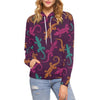 Load image into Gallery viewer, Lizard Pattern Print Women Pullover Hoodie-grizzshop