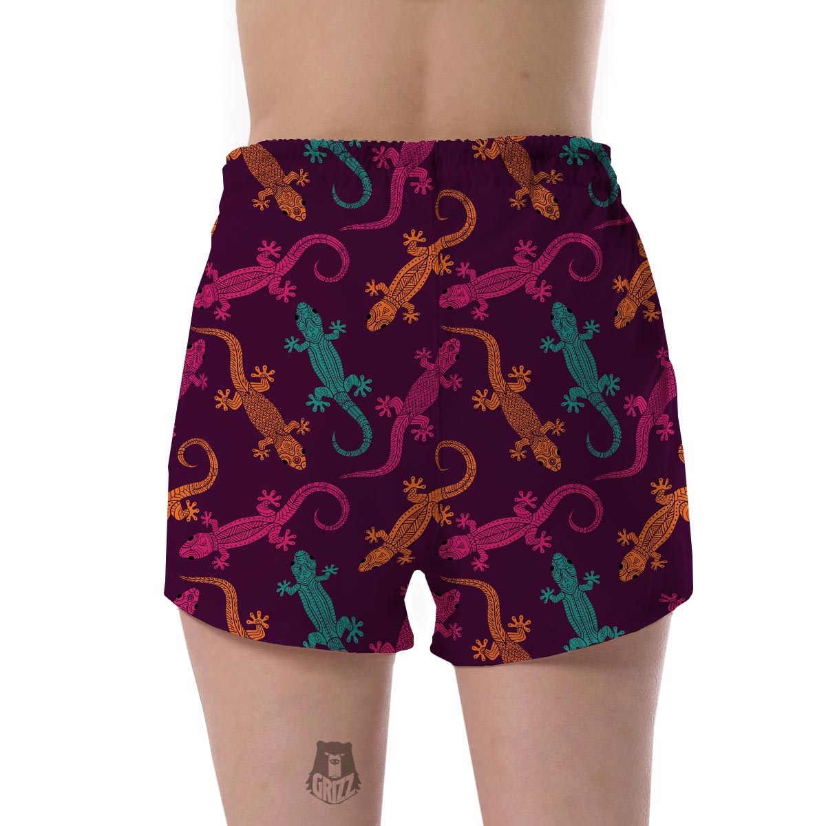 Lizard Pattern Print Women's Shorts-grizzshop