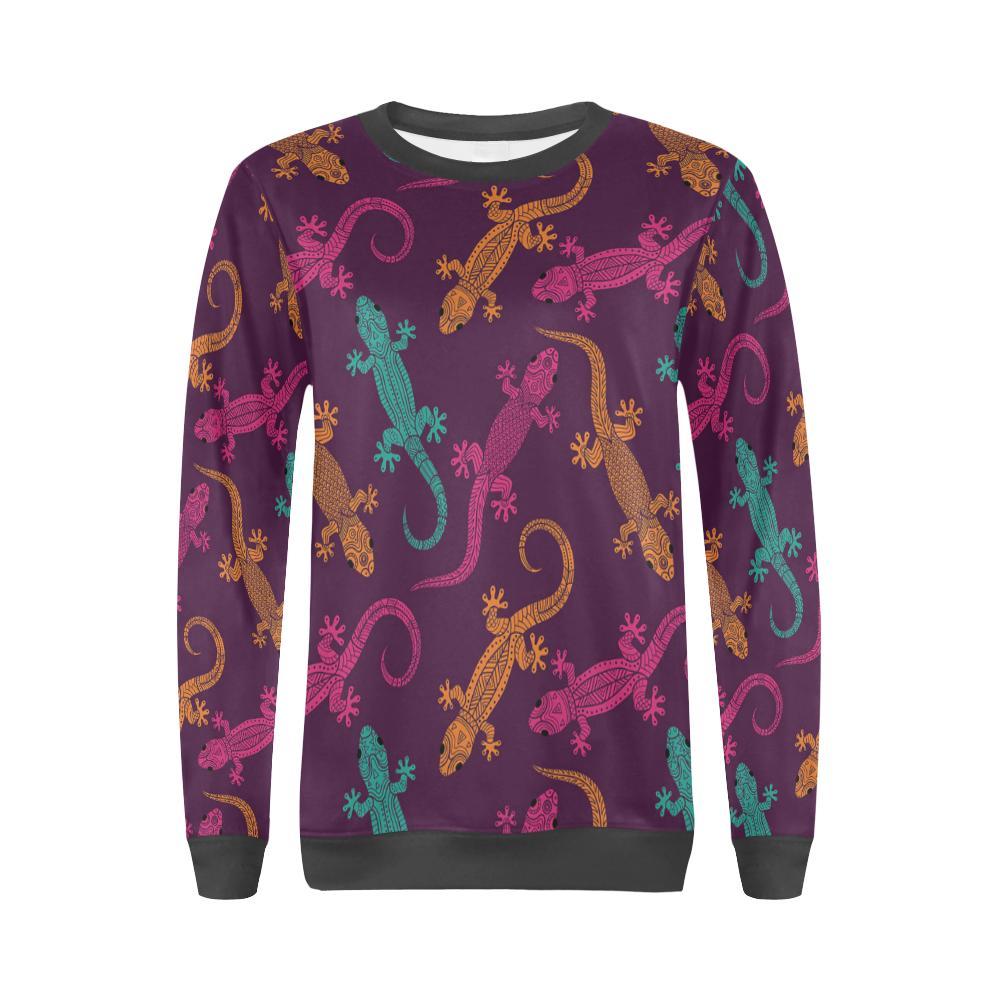 Lizard Pattern Print Women's Sweatshirt-grizzshop