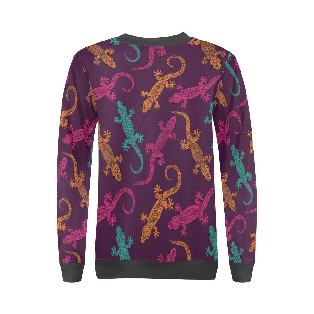 Lizard Pattern Print Women's Sweatshirt-grizzshop