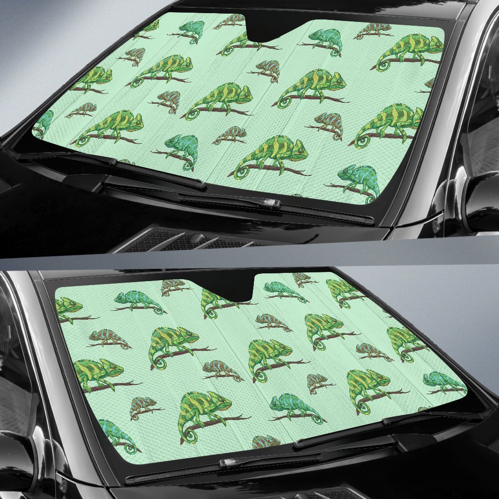 Lizard Print Pattern Car Sun Shade-grizzshop