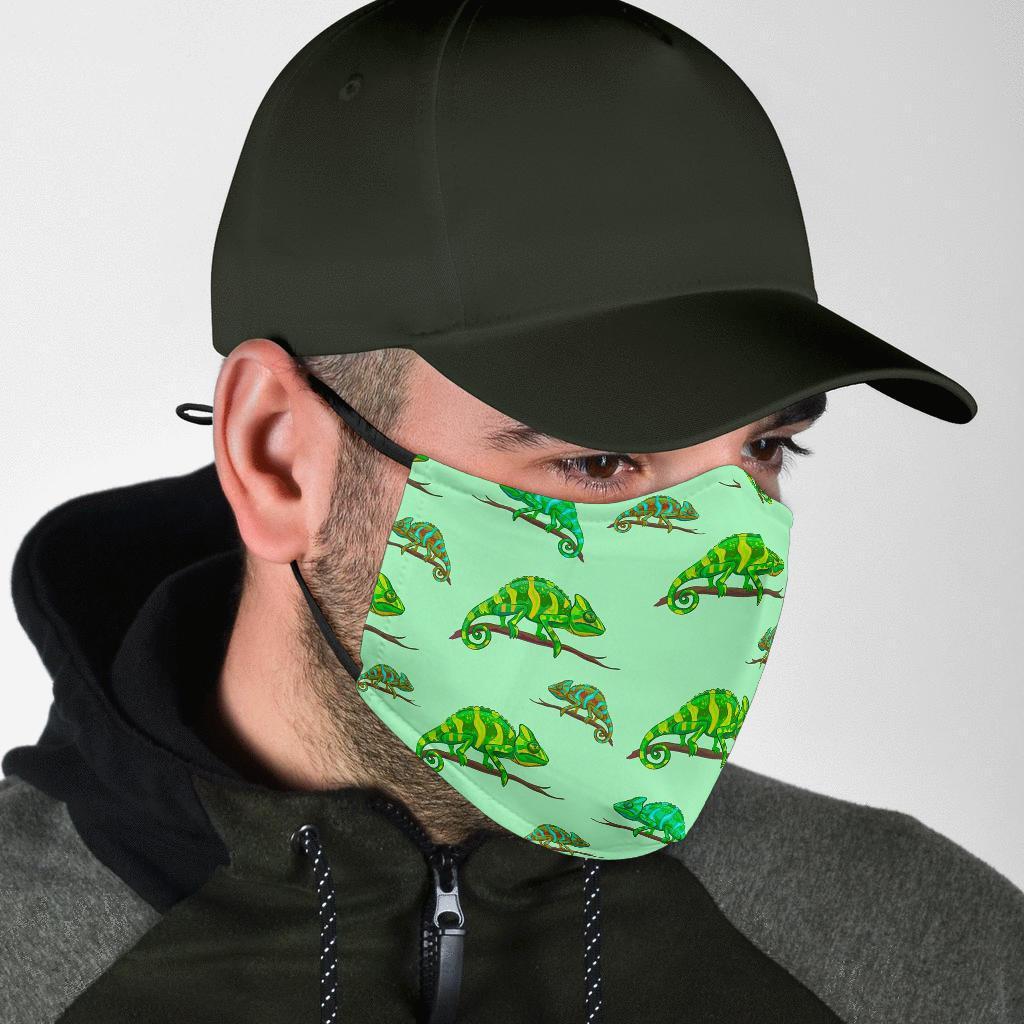 Lizard Print Pattern Face Mask-grizzshop