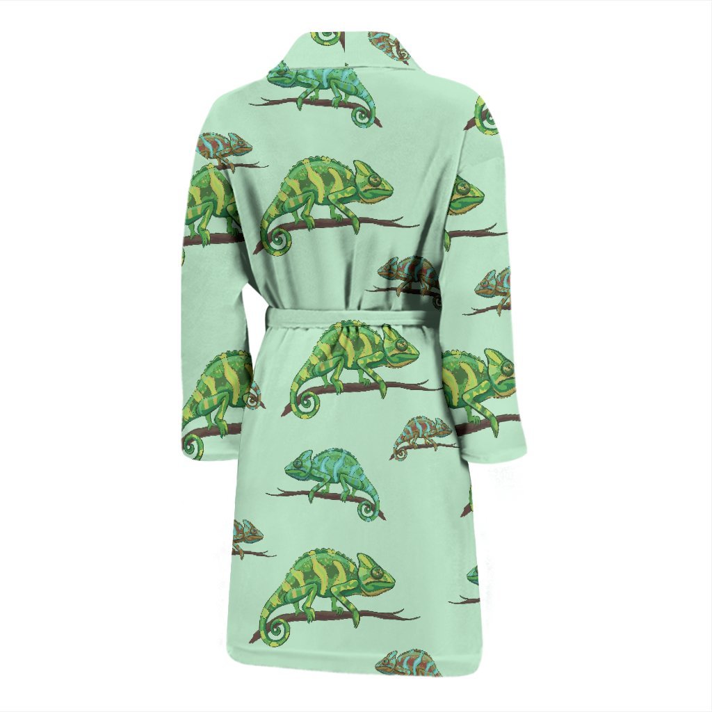 Lizard Print Pattern Men Long Robe-grizzshop