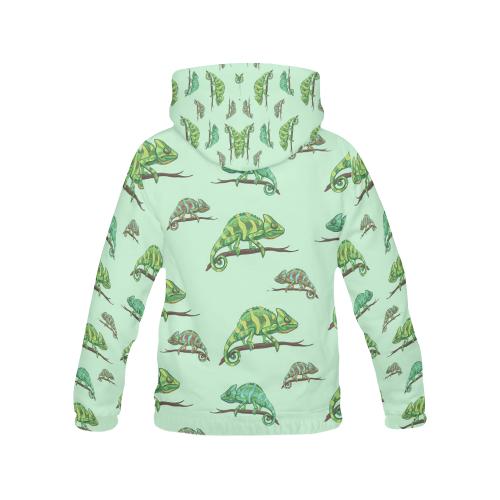 Lizard Print Pattern Men Pullover Hoodie-grizzshop