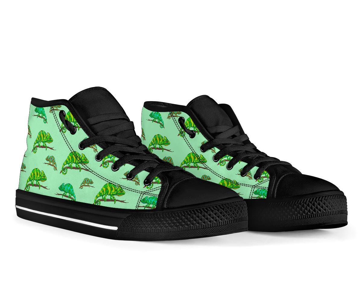 Lizard Print Pattern Men Women's High Top Shoes-grizzshop