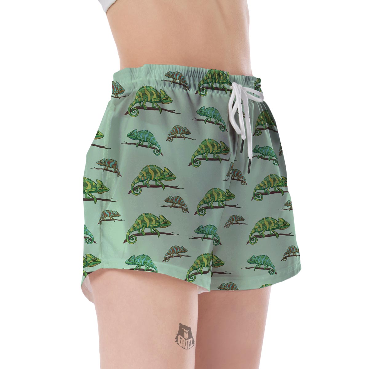 Lizard Print Pattern Women's Shorts-grizzshop