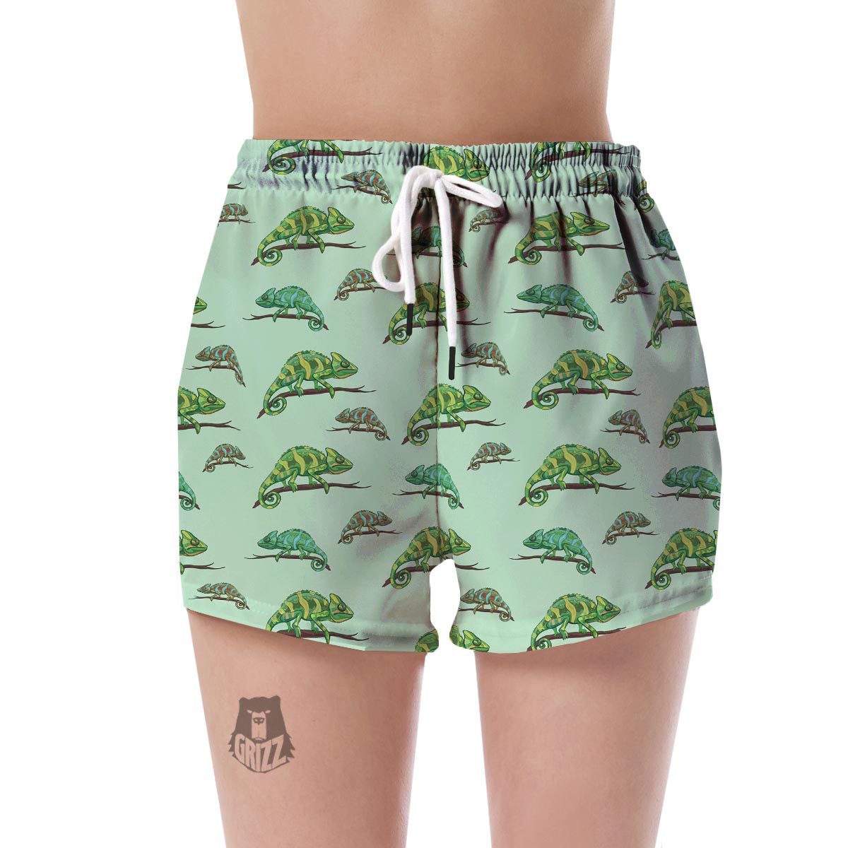 Lizard Print Pattern Women's Shorts-grizzshop