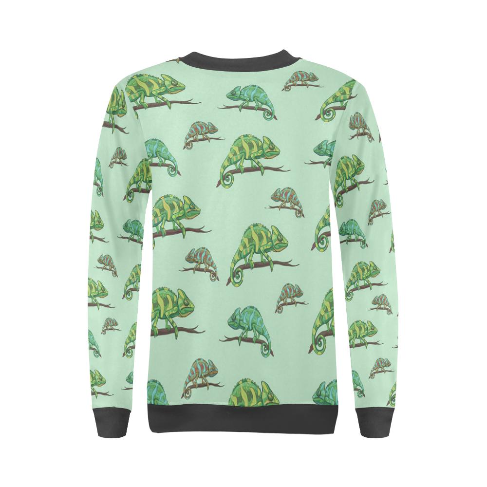 Lizard Print Pattern Women's Sweatshirt-grizzshop