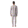 Llama And Cartoon Cactus Print Pattern Men's Pajamas-grizzshop