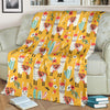 Llama Cactus Pattern Print Blanket-grizzshop