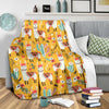 Llama Cactus Pattern Print Blanket-grizzshop