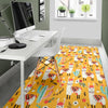 Llama Cactus Pattern Print Floor Mat-grizzshop