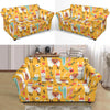 Llama Cactus Pattern Print Loveseat Cover-grizzshop