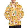 Llama Cactus Pattern Print Men Pullover Hoodie-grizzshop