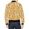 Llama Cactus Pattern Print Men's Bomber Jacket-grizzshop