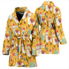 Llama Cactus Pattern Print Women Long Robe-grizzshop