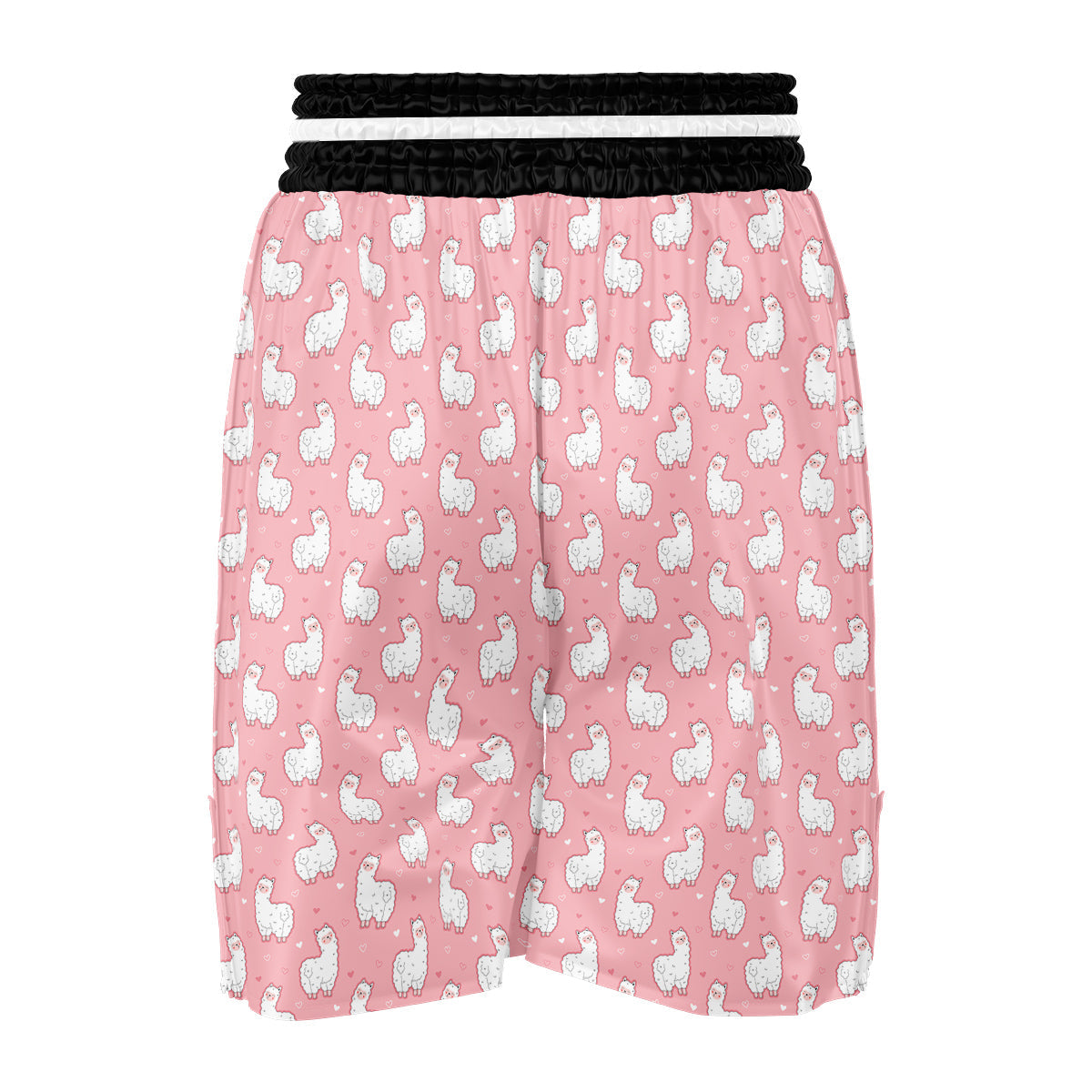 Llama Cute Pink Print Pattern Boxing Shorts-grizzshop