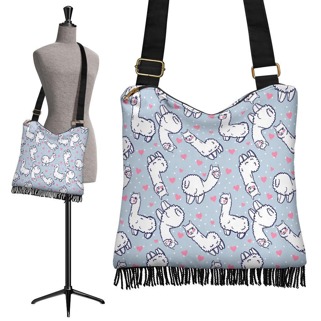 Llama Pattern Print Crossbody Bags-grizzshop