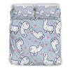 Llama Pattern Print Duvet Cover Bedding Set-grizzshop