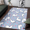 Llama Pattern Print Floor Mat-grizzshop