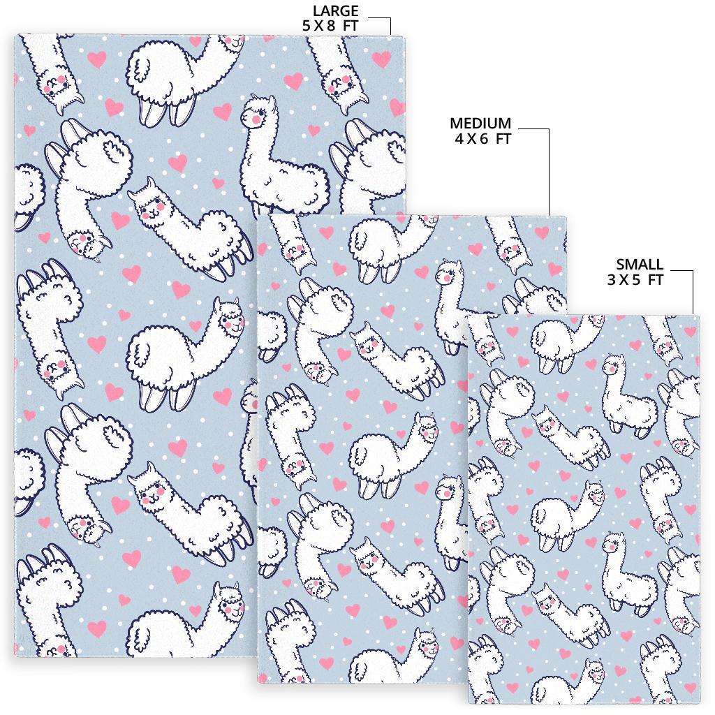 Llama Pattern Print Floor Mat-grizzshop