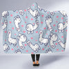 Llama Pattern Print Hooded Blanket-grizzshop