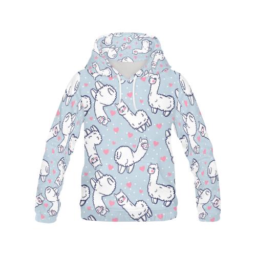 Llama Pattern Print Men Pullover Hoodie-grizzshop