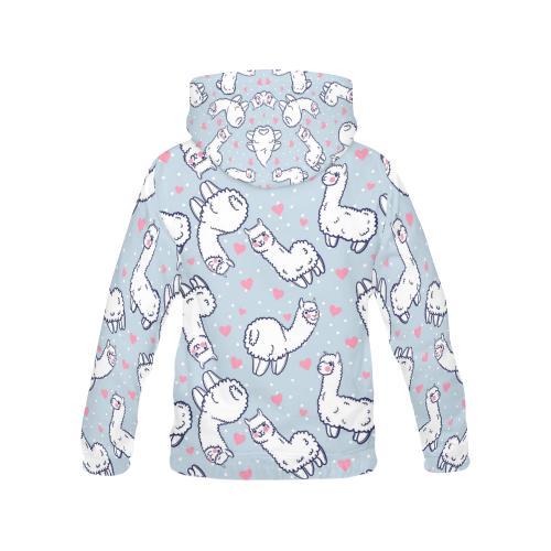 Llama Pattern Print Men Pullover Hoodie-grizzshop
