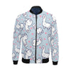 Llama Pattern Print Men's Bomber Jacket-grizzshop