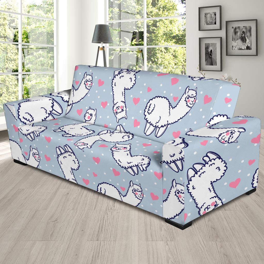 Llama Pattern Print Sofa Covers-grizzshop